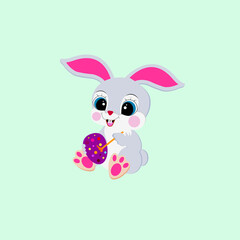 easter bunny with egg