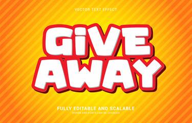 editable text effect, Giveaway style