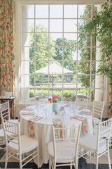 Round table with a luxurious view