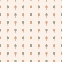 Tree shape vector seamless pattern doodle abstract background illustration for digital and print materials.