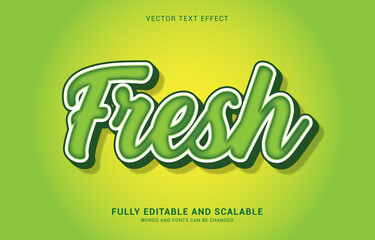 editable text effect, Fresh style