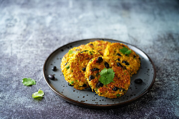 Millet Black Beans Oats Cilantro Burgers