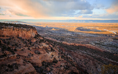 Sunset on the Cliffs of Colorado National Monument, Grand Junction, Colorado