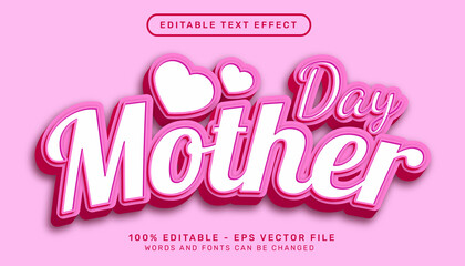 mother day 3d text effect and editable text effect	