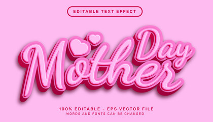 mother day 3d text effect and editable text effect	