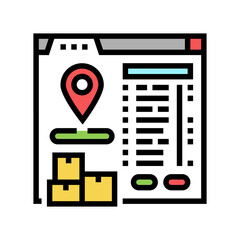 inventory movement pending report color icon vector. inventory movement pending report sign. isolated symbol illustration