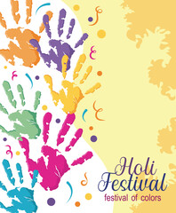 Fototapeta premium happy holi, india colors festival