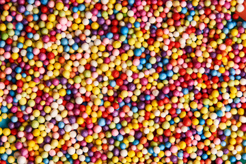 Colorful balls background, close-up. Multi colored balls