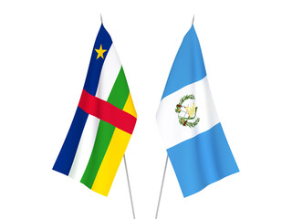 Central African Republic and Republic of Guatemala flags