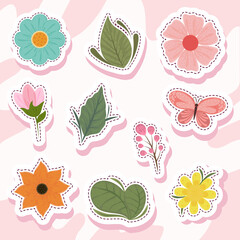 spring season stickers