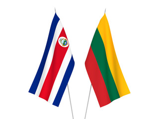 Lithuania and Republic of Costa Rica flags