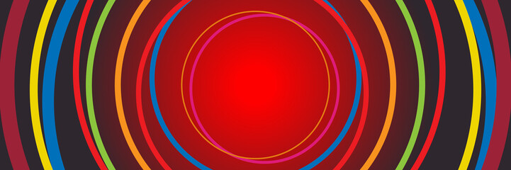 Red color background with circles