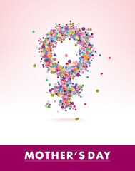 colorful Mother‘s Day poster symbol 