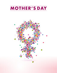 colorful Mother‘s Day poster symbol 