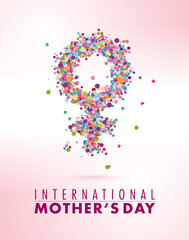 colorful Mother‘s Day poster symbol 