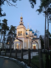 Orthodox church in the Latvian resort town of Jurmala in January 2022