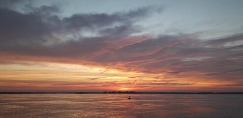 sunset over the sea
