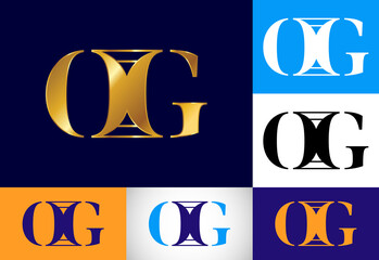 Initial Letter O G Logo Design Vector. Graphic Alphabet Symbol For Corporate Business Identity