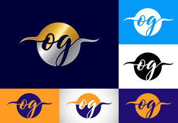Initial Letter O G Logo Design Vector. Graphic Alphabet Symbol For Corporate Business Identity
