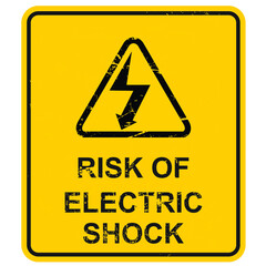 Risk Of Electric Shock, sticker and label vector