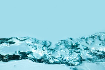 Soft focus cosmetic moisturizer water toner or emulsion blue oxygen moisture abstract background	