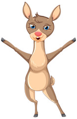 A cute deer on white background