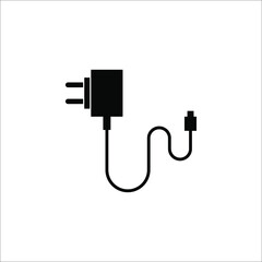 Mobile phone charger icon. Outline mobile phone charger vector icon for web design isolated on white background. eps 10