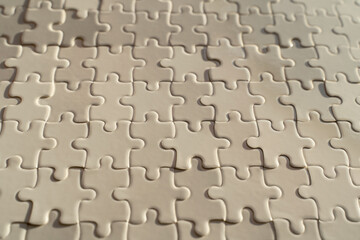 White puzzles texture. Business background. Framework. Mockup