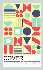 Vector colorful abstract geometric background for social media, book cover, poster etc