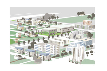 美しい街並みと楽しい暮らし。人々が明るく楽しく暮らせる街づくり。