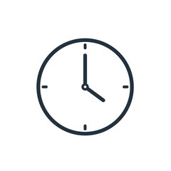 vector clock icon symbol clock sign design isolated on white background.  for your website design, logo, app, UI.  Vector illustration.