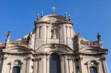 Fototapeta na wymiar Catholic church in Prague, Czech Republic