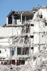 Trümmer eines abgerissenen Hauses, Bremen, Deutschland, Europa