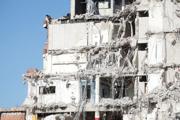 Trümmer eines abgerissenen Hauses, Bremen, Deutschland, Europa