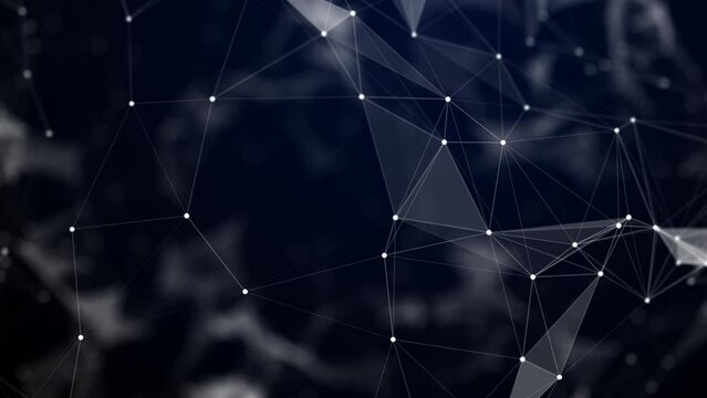 Abstract background with a low poly network communications design
