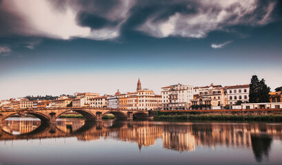 ponte Alla Garraia over river Arno, Florence, Italy