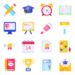 Pack of Learning Flat Icons

