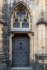 Fototapeta na wymiar Door of Saint Vitus cathedral in Prague