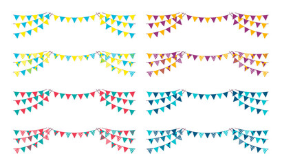 Bunting garland (pennant flags) decoration illustration