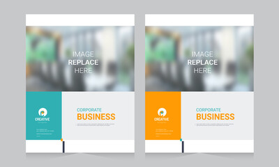 Cover design for annual report and business catalog, magazine, flyer or booklet. Brochure template layout. A4 cover vector EPS-10