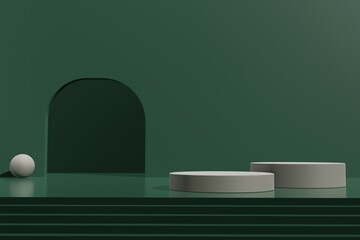 3d mockup podium background for product presentation