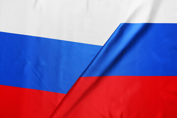 Russian flag as background, closeup