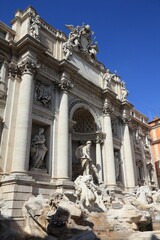 Fototapeta na wymiar Fontana di Trevi in Rome, Italy