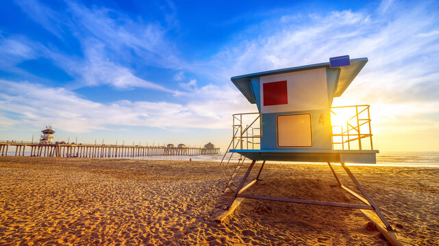 lifeguard tower on the beach
