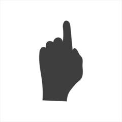 Hand vector icon on white background. EPS 10