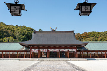 Main building of Kashihara shrine in Nara, Japan