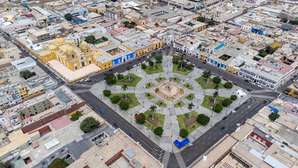 Plaza de Armas in the Historic Center of the city of Trujillo, Peru
