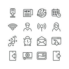 Communication - Editable Stroke Line Icons
