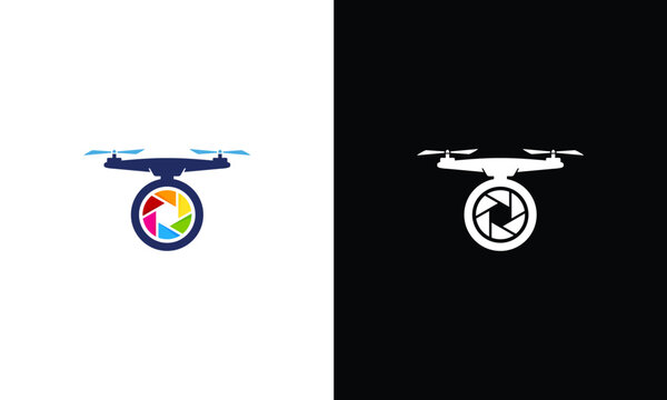 drone photographer logo vector icon illustration	