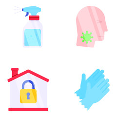 Pack of Medical Instruments Flat Icons

